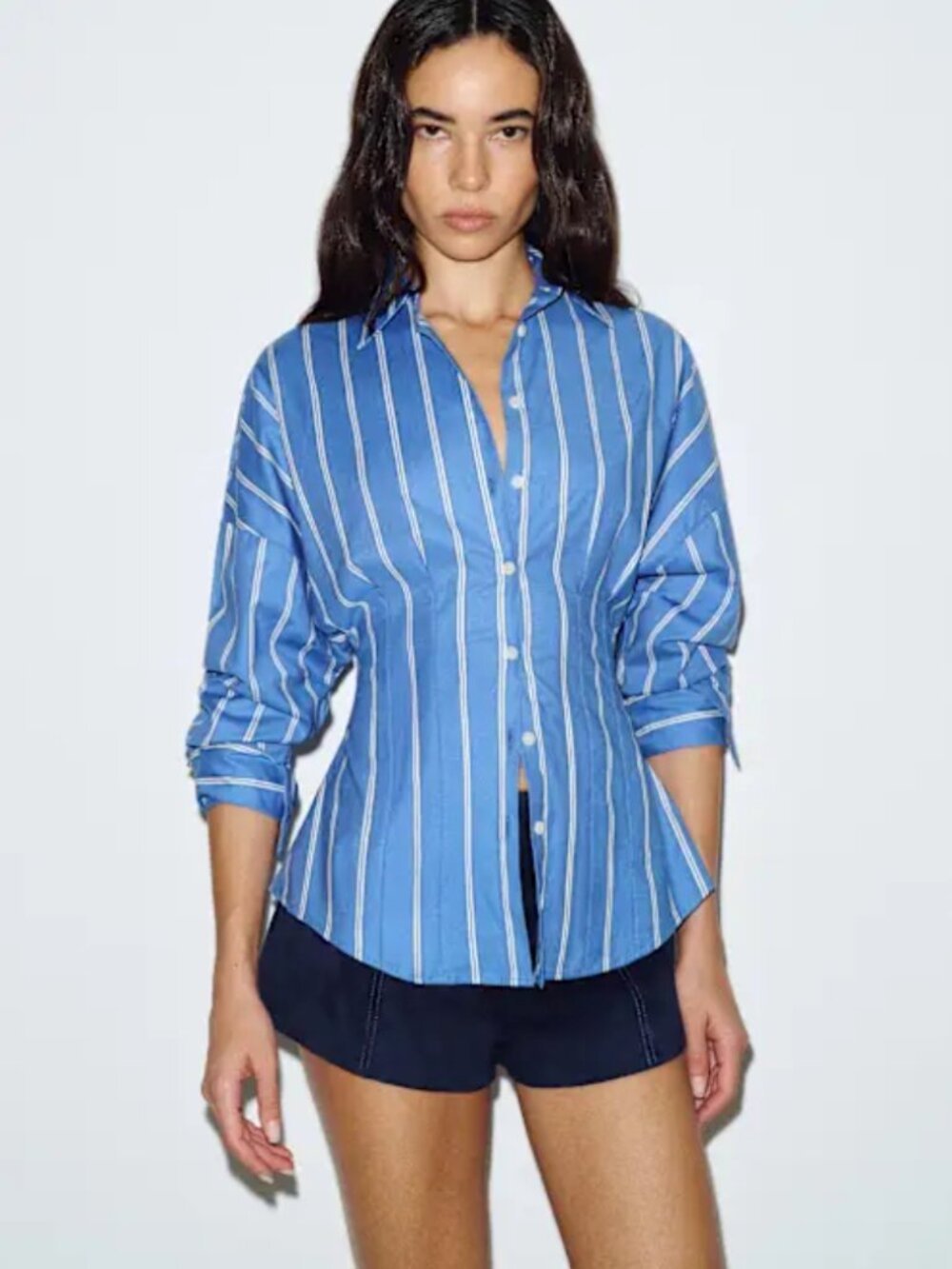 [NWT] Reformation Vanta Shirt Blue - Size 4